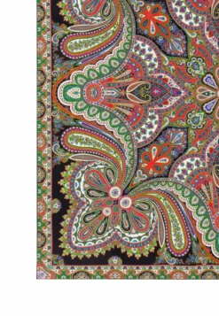 Aesthetic Paisley 140x140 - black flash (schwarz)