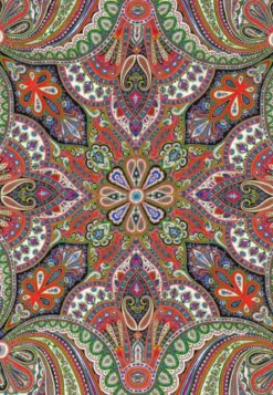 Aesthetic Paisley 140x140 - black flash (schwarz)