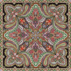 Aesthetic Paisley 140x140 - black flash (schwarz)