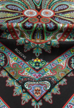 Aesthetic Paisley 140x140 - black/red (schwarz)
