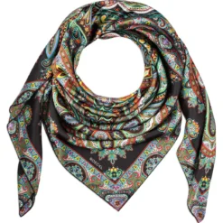 Aesthetic Paisley 140x140 - black/red (schwarz)