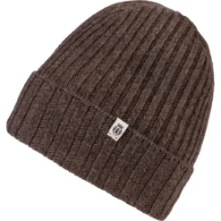 Business Cashmere Muetze mit Umschlag - coffee (braun)