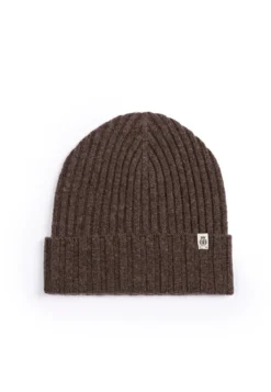 Business Cashmere Muetze mit Umschlag - coffee (braun)