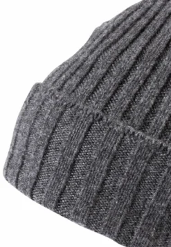 Business Cashmere Muetze mit Umschlag - flanell (grau)