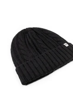 Cabled Charm Mütze - black (schwarz)