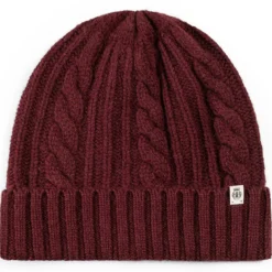 Cabled Charm Mütze - mulberry (rot)