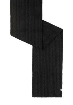 Cabled Charm Schal 30x180 - black (schwarz)