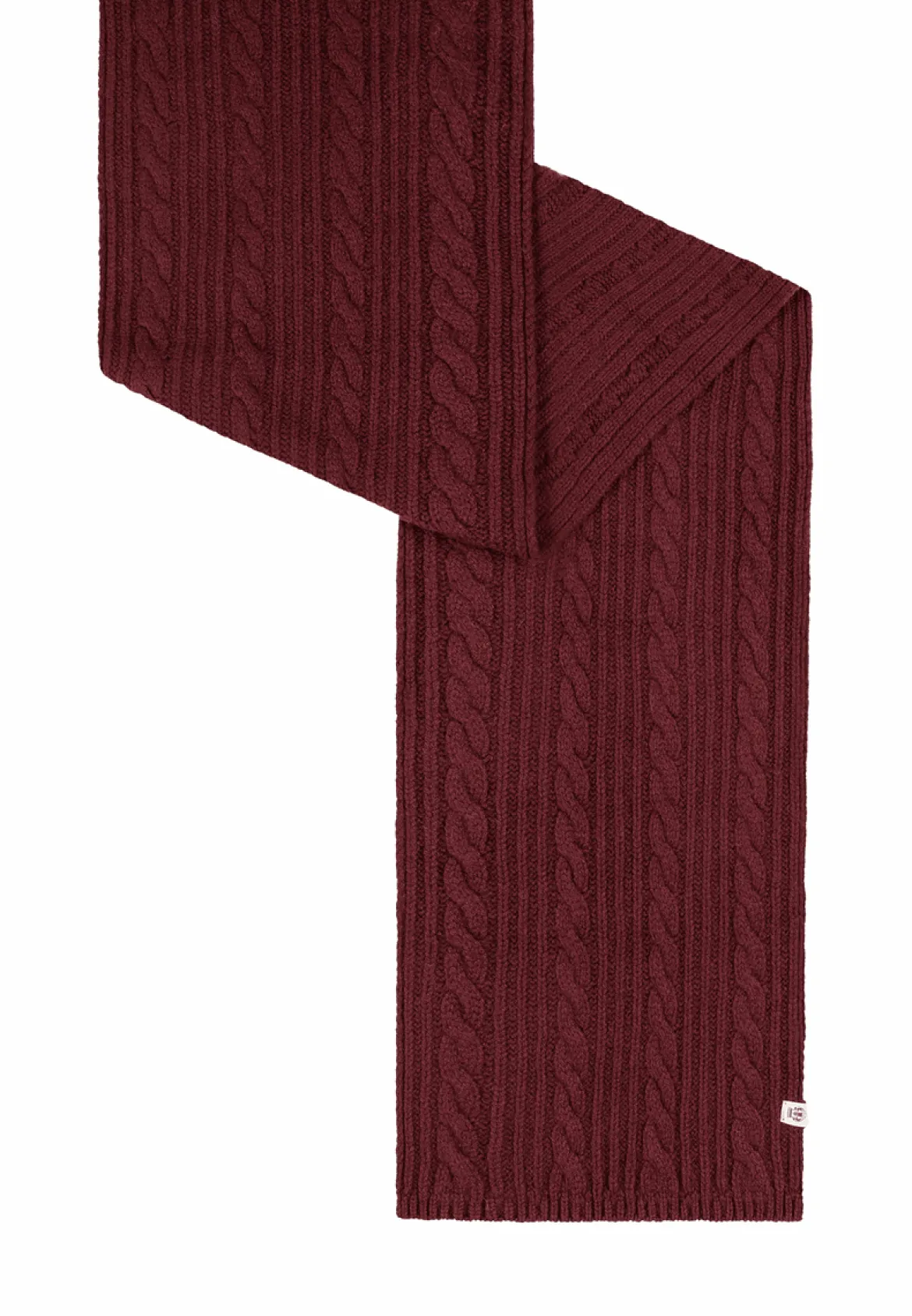 Cabled Charm Schal 30x180 - mulberry (rot)