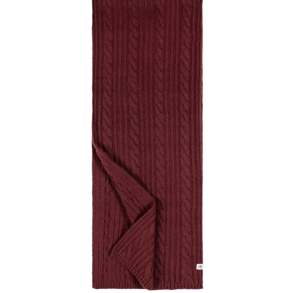 Cabled Charm Schal 30x180 - mulberry (rot)
