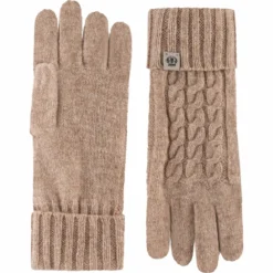Cabled Charm Strickhandschuhe - cashmere (beige)