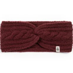 Cabled Charm Strirnband - mulberry (rot)