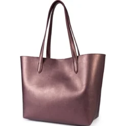 Carol Shopper metallic large - wine (rot)