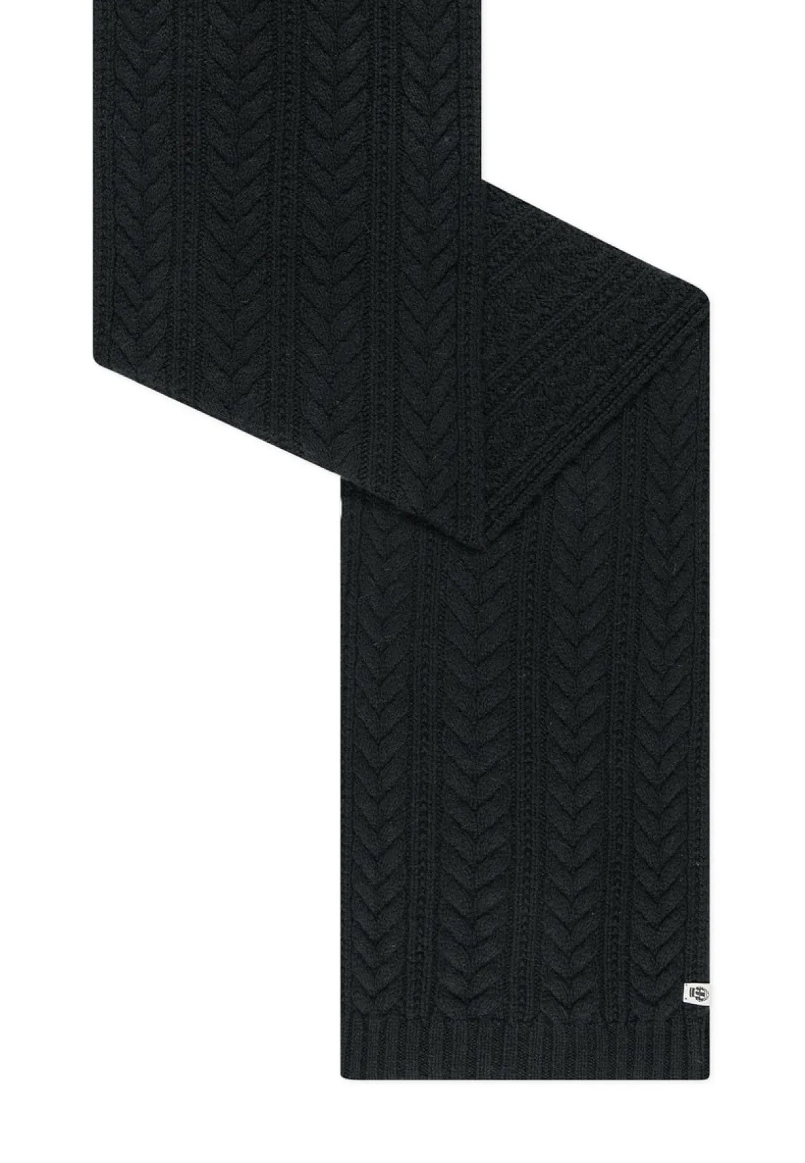 Cashmere Twist Schal 30x180 - black (schwarz)