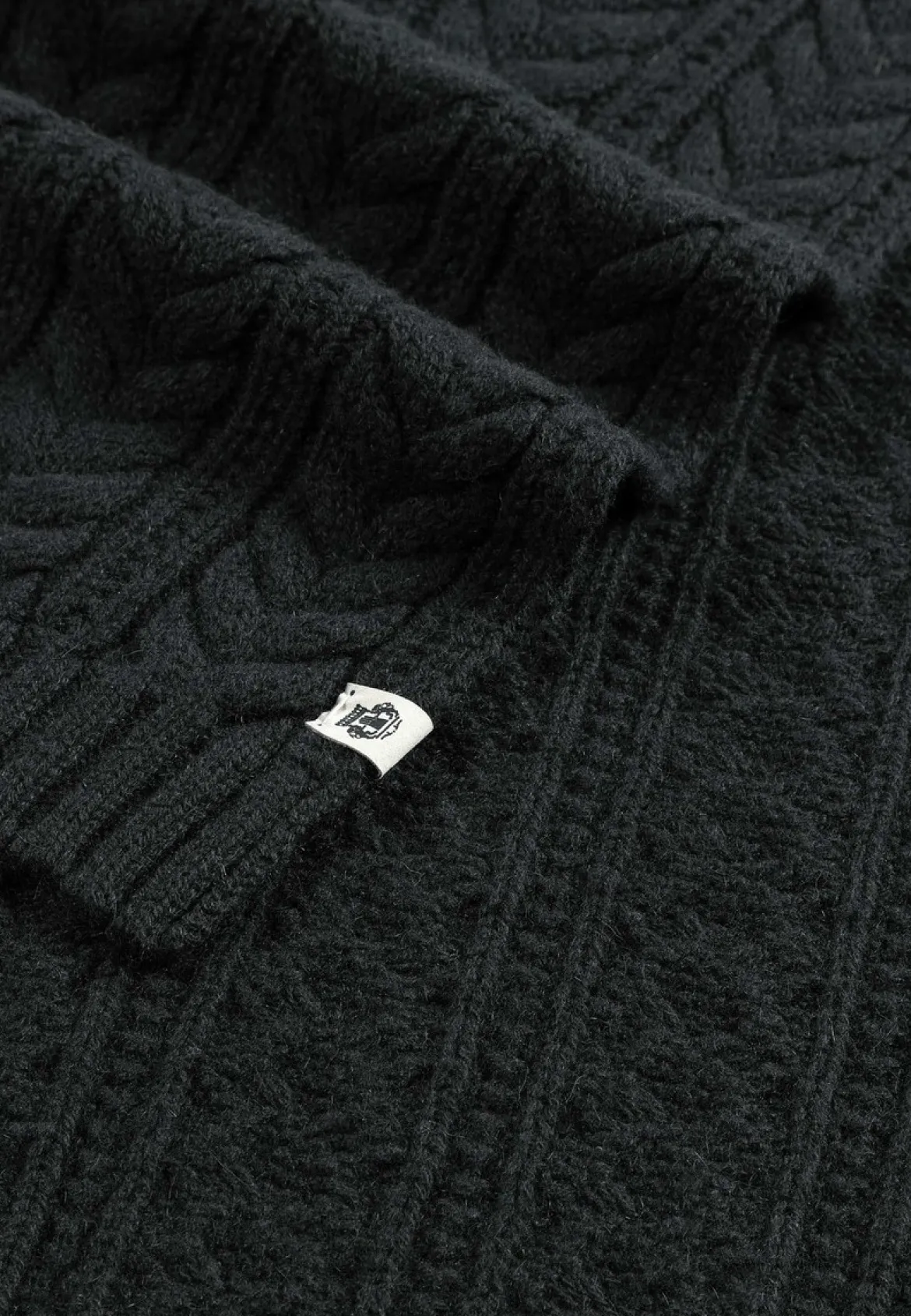 Cashmere Twist Schal 30x180 - black (schwarz)