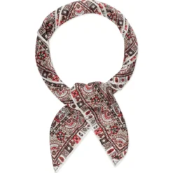 Circular Paisley 140x140 - creme/red (beige)