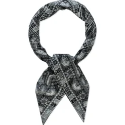 Circular Paisley 140x140 - white/black (weiss)