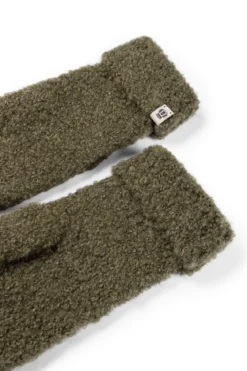 Classic Bouclé Fäustlinge - moss (grün)