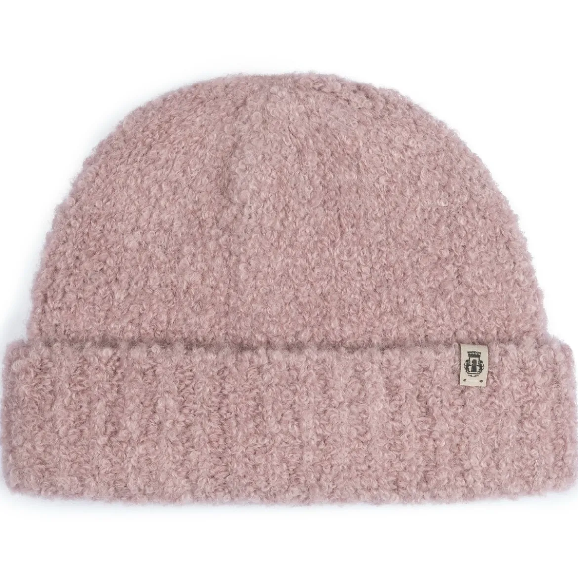 Classic Bouclé Umschlagmütze - blush (rosa)