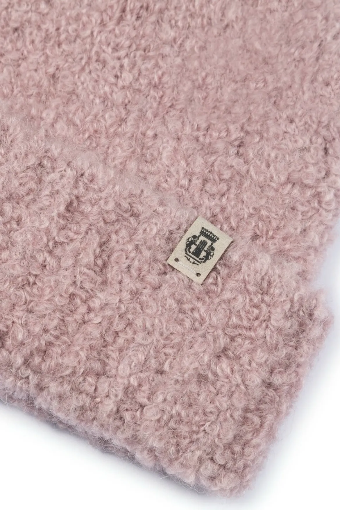 Classic Bouclé Umschlagmütze - blush (rosa)