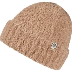 Classic Bouclé Umschlagmütze - camel (beige)