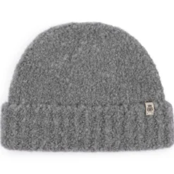 Classic Bouclé Umschlagmütze - flanell (grau)