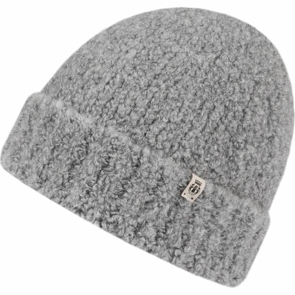 Classic Bouclé Umschlagmütze - flanell (grau)