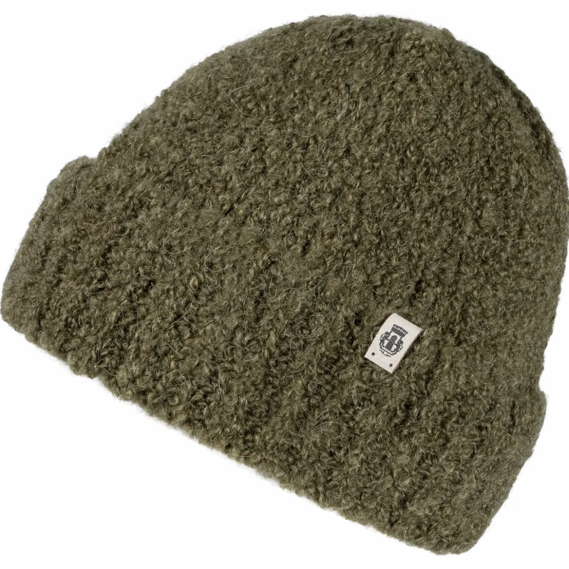 Classic Bouclé Umschlagmütze - moss (grün)