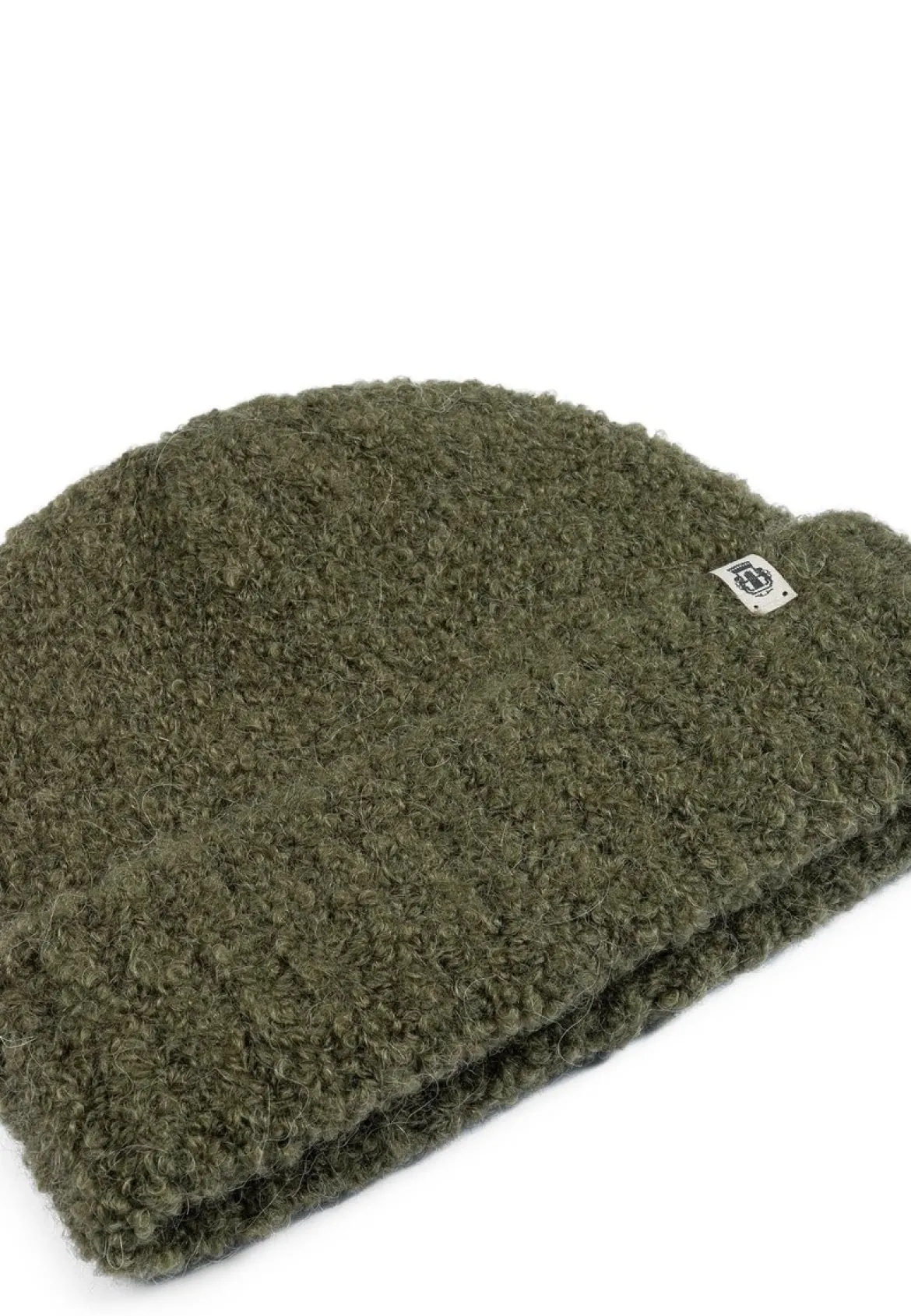 Classic Bouclé Umschlagmütze - moss (grün)