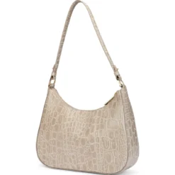 Cleo small Croco - light stone (grau)