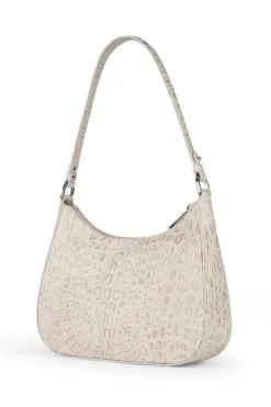 Cleo small Croco silver - desert (braun)