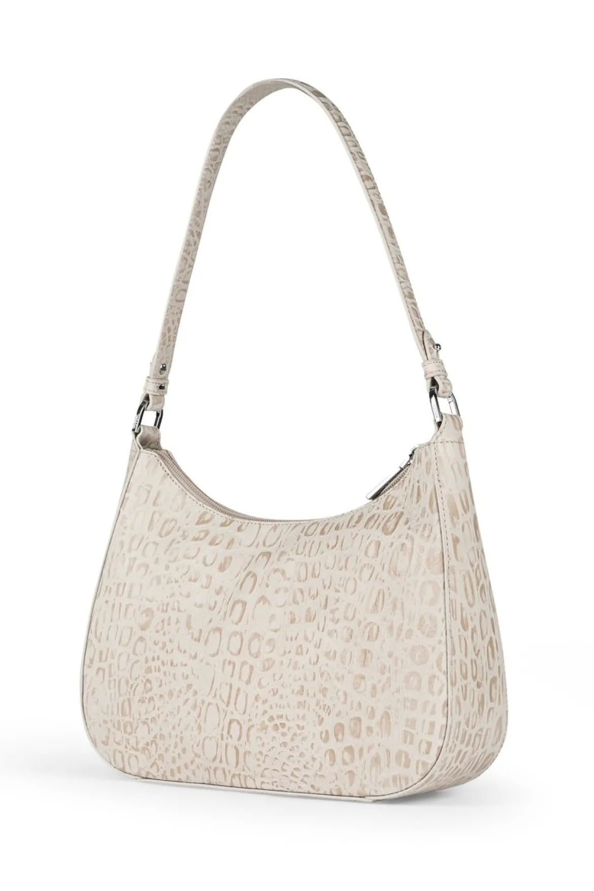 Cleo small Croco silver - desert (braun)