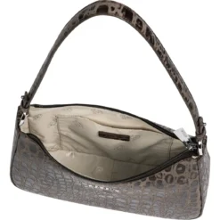 Cleo small Croco silver - mocca (braun)