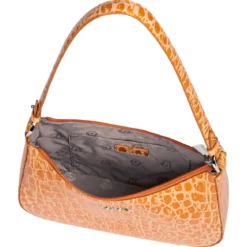 Cleo small Croco silver - safran (orange)