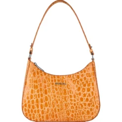 Cleo small Croco silver - safran (orange)