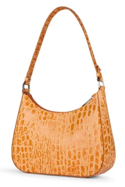 Cleo small Croco silver - safran (orange)