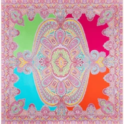 Colorblocking Ornament 140x140 - multi flamingo (orange)