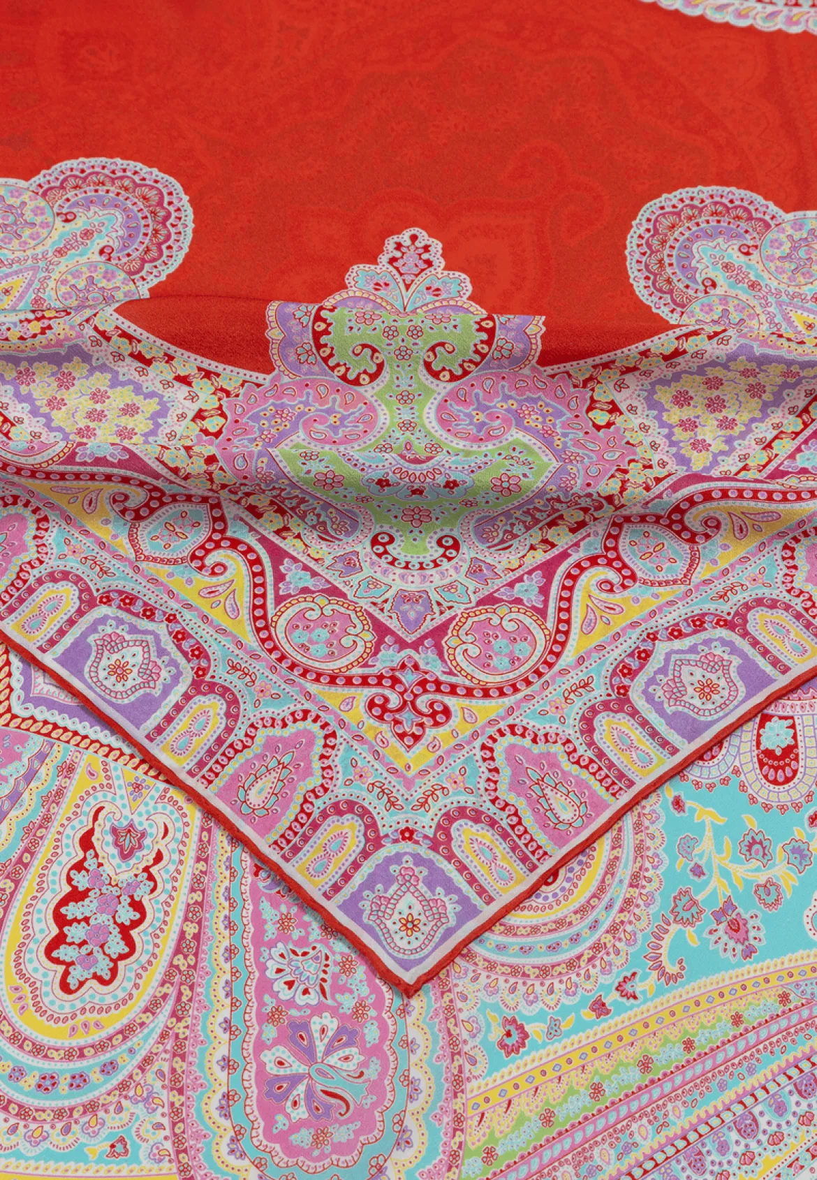 Colorblocking Ornament 140x140 - multi flamingo (orange)