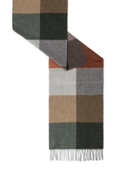 Coloured Squares Women 35x170 - multi camel (beige)