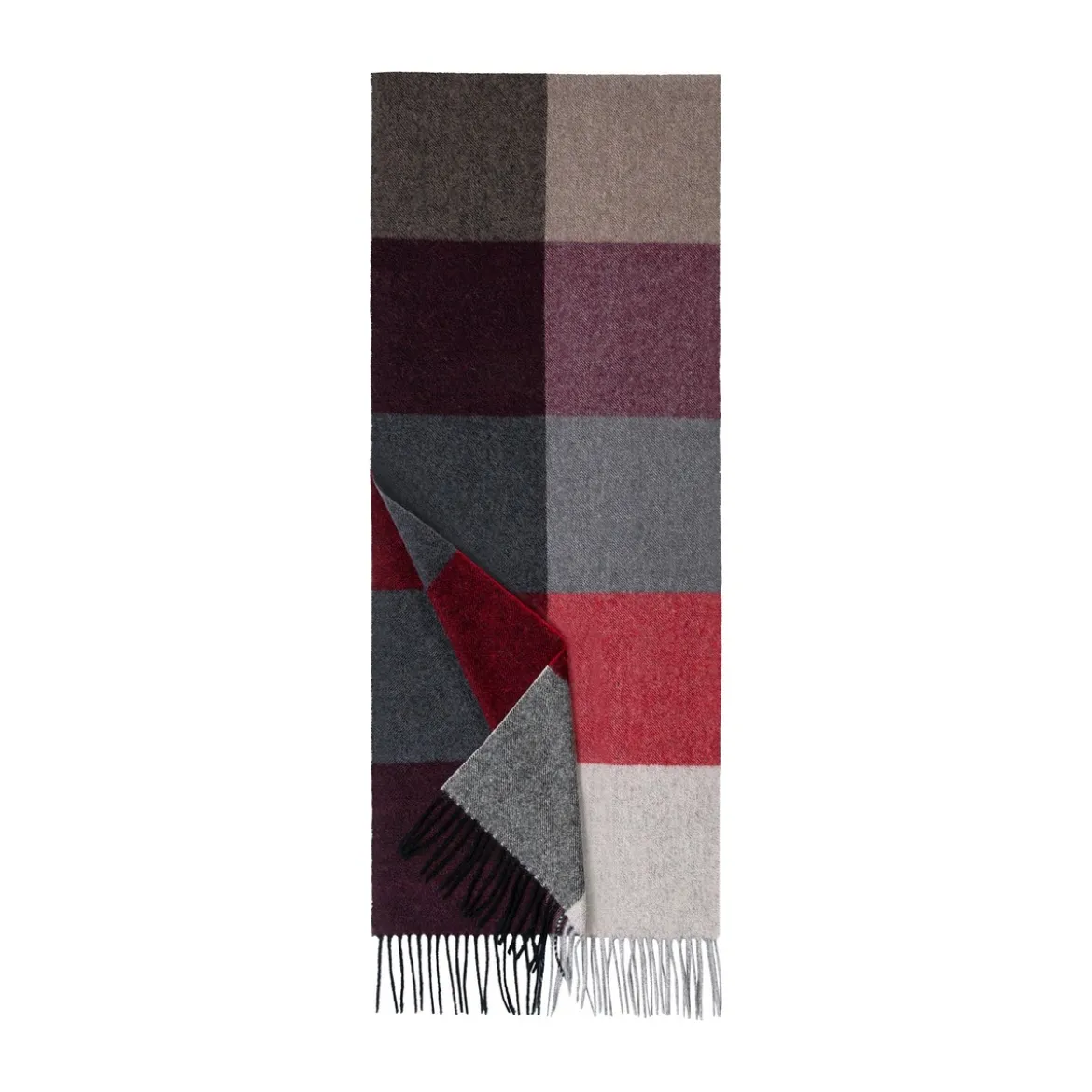 Coloured Squares Women 35x170 - multi bordeaux (rot)