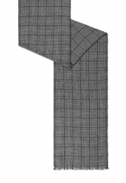 Fine Check 35x180 - black (schwarz)