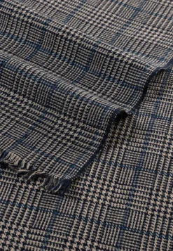 Fine Check 35x180 - navy (blau)