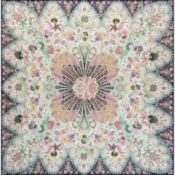 Fior di Seta 140x140 - multi navy (blau)