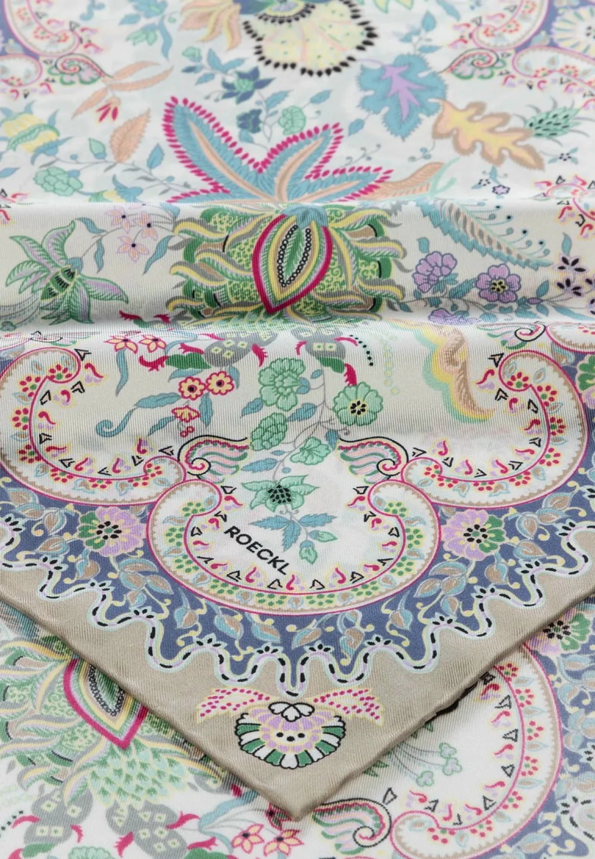 Fior di Seta 140x140 - multi pastel (beige)