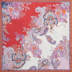 Flower Fusion 130 x 130 - multi cherry (rot)