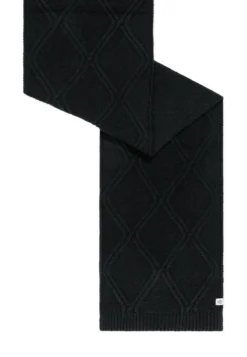 Frozen Winter Schal 35x180 - black (schwarz)