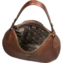 Liberty Schultertasche medium Croco - saddlebrown (braun)