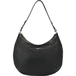 Liberty Schultertasche medium Croco - black (schwarz)
