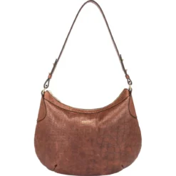 Liberty Schultertasche small Croco - saddlebrown (braun)