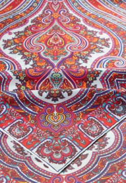 Paisley Star 90x90 - white/red (weiss)