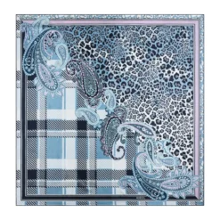 Patchwork Leo 100x100 - black/silver (schwarz)